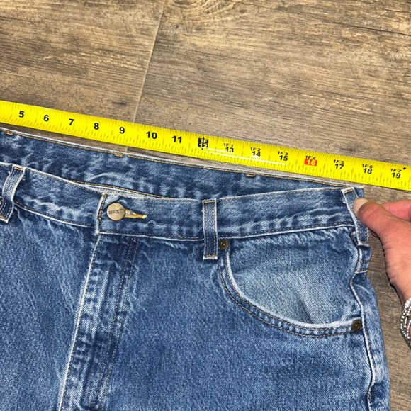 Vintage Carhartt Denim Jeans y2k Men Size 38x32 B146 DST Cotton Distress Work - Picture 4 of 12